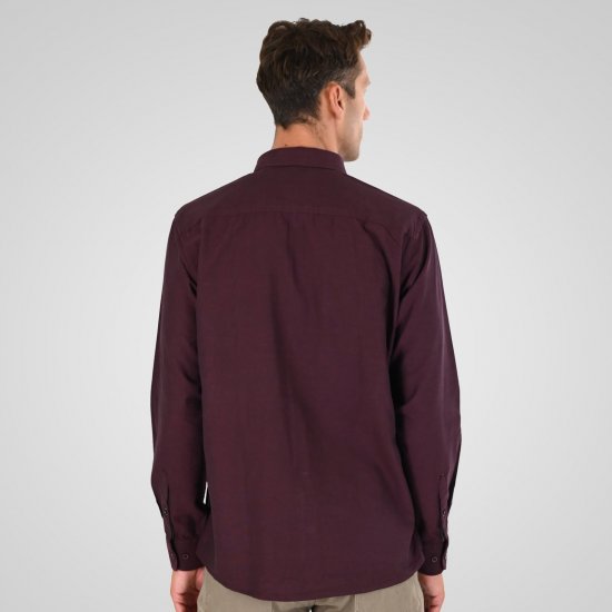 Double Outfitters GS-5225 Oxfordská košeľa Vínová - Košele - Košele 2XL-10XL