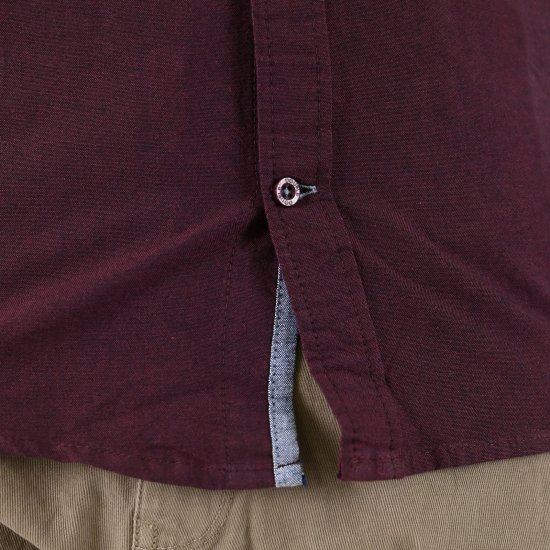 Double Outfitters GS-5225 Oxfordská košeľa Vínová - Košele - Košele 2XL-10XL
