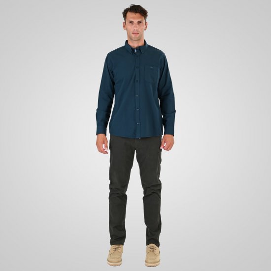 Double Outfitters GS-5225 Oxfordská košeľa Tmavozelená - Košele - Košele 2XL-10XL
