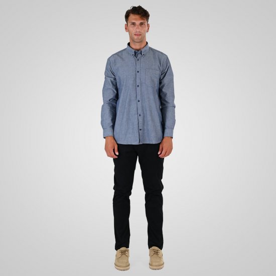Double Outfitters GS-5225 Oxfordská košeľa Svetlomodrá - Košele - Košele 2XL-10XL