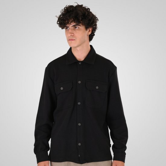 Double Outfitters GS-5237 Košeľová bunda Čierna - Košele - Košele 2XL-10XL