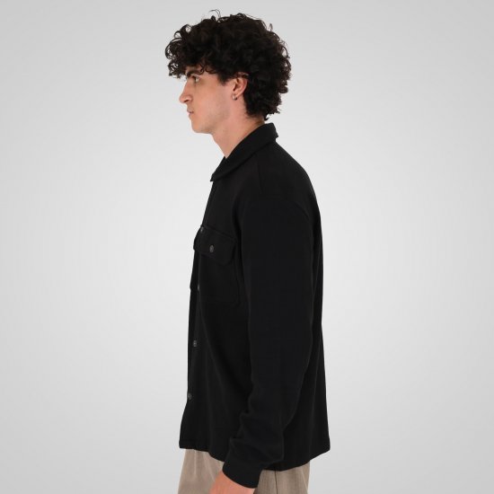 Double Outfitters GS-5237 Košeľová bunda Čierna - Košele - Košele 2XL-10XL