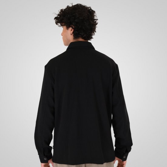 Double Outfitters GS-5237 Košeľová bunda Čierna - Košele - Košele 2XL-10XL