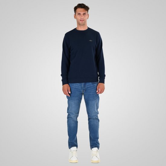 Double Outfitters MTOP-1141 Mikina Námornícka modrá - Mikiny & mikiny bez kapucne - Mikiny & Mikiny s Kapucňou 2XL-12XL