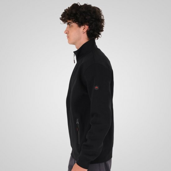 Double Outfitters MTOP-1158 Mikina na zips Čierna - Mikiny & mikiny bez kapucne - Mikiny & Mikiny s Kapucňou 2XL-12XL