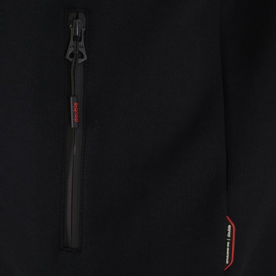Double Outfitters MTOP-1158 Mikina na zips Čierna - Mikiny & mikiny bez kapucne - Mikiny & Mikiny s Kapucňou 2XL-12XL