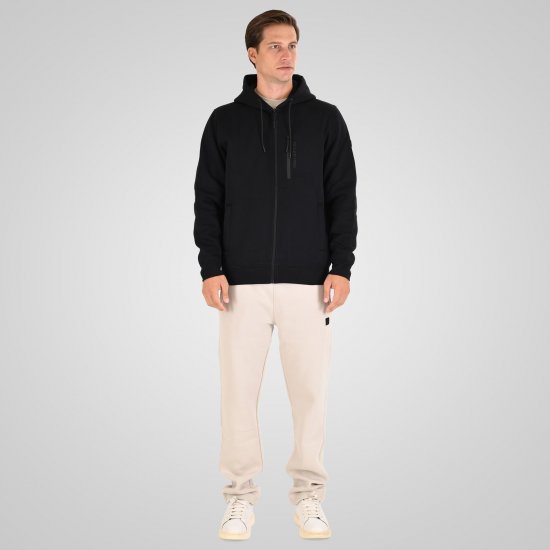 Double Outfitters MTOP-1160 Mikina s kapucňou na zips Čierna - Mikiny & mikiny bez kapucne - Mikiny & Mikiny s Kapucňou 2XL-12XL