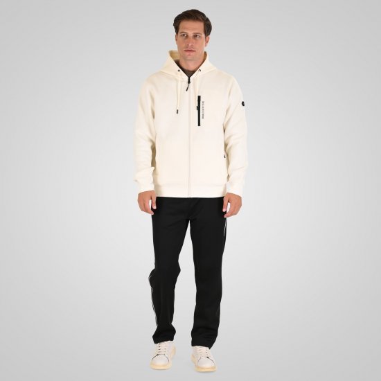 Double Outfitters MTOP-1160 Mikina s kapucňou na zips Biela - Mikiny & mikiny bez kapucne - Mikiny & Mikiny s Kapucňou 2XL-12XL