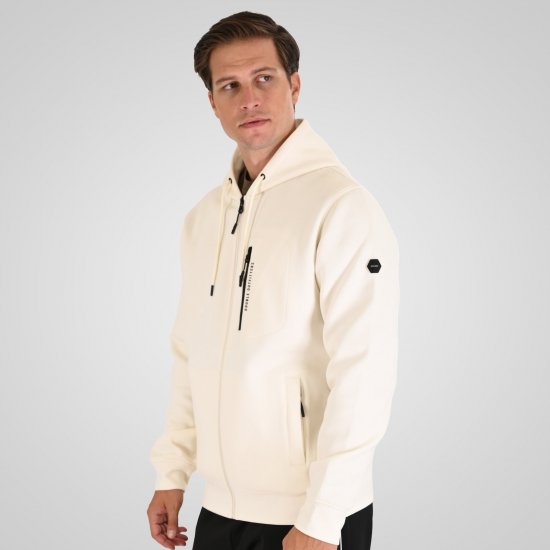 Double Outfitters MTOP-1160 Mikina s kapucňou na zips Biela - Mikiny & mikiny bez kapucne - Mikiny & Mikiny s Kapucňou 2XL-12XL