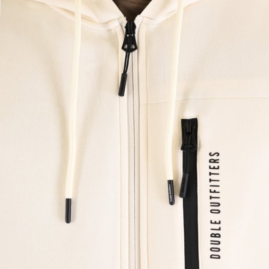 Double Outfitters MTOP-1160 Mikina s kapucňou na zips Biela - Mikiny & mikiny bez kapucne - Mikiny & Mikiny s Kapucňou 2XL-12XL