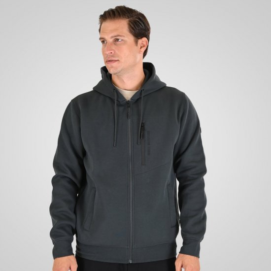 Double Outfitters MTOP-1160 Mikina s kapucňou na zips Tmavozelená - Mikiny & mikiny bez kapucne - Mikiny & Mikiny s Kapucňou 2XL-12XL