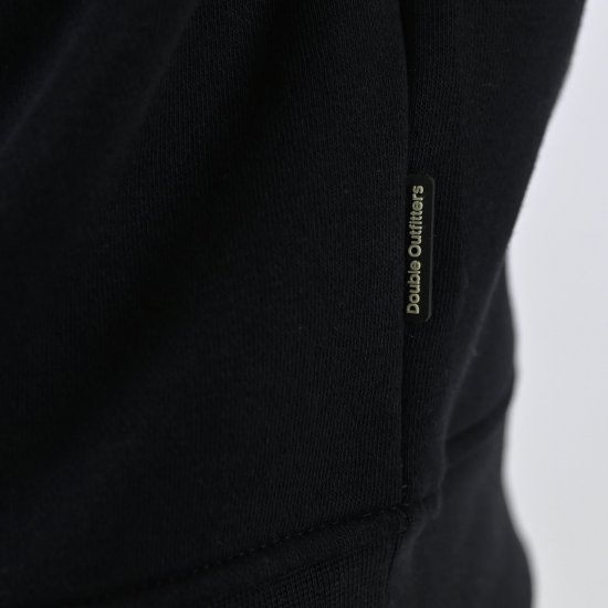 Double Outfitters MTOP-1163 Mikina s krátkym zipsom Čierna - Mikiny & mikiny bez kapucne - Mikiny & Mikiny s Kapucňou 2XL-12XL