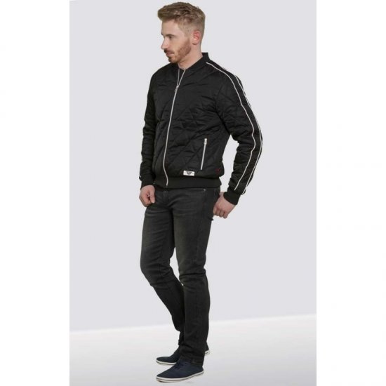 D555 Skipton Quilted Bomber Jacket Black - Bundy - Bundy Nadmerné Veľkosti 2XL-8XL