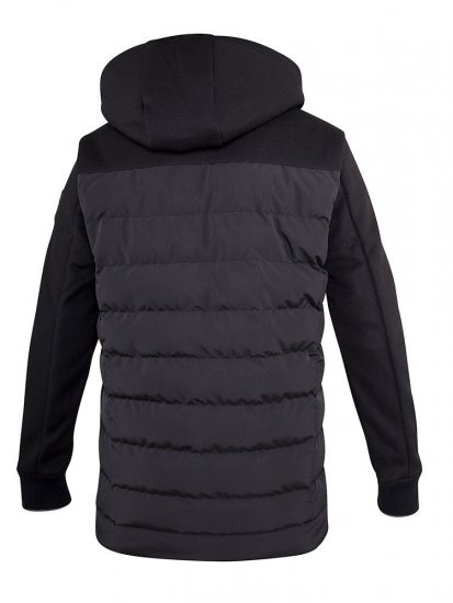 D555 Hampshire Hooded Quilted Jacket Black - Bundy - Bundy Nadmerné Veľkosti 2XL-8XL