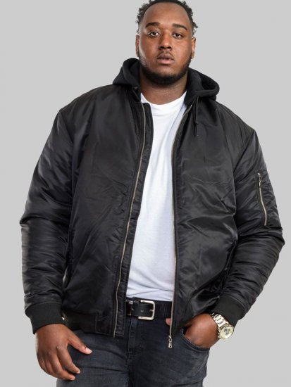 D555 Poppleford Bomber Jacket With Detachable Fleece Hood - Bundy - Bundy Nadmerné Veľkosti 2XL-8XL