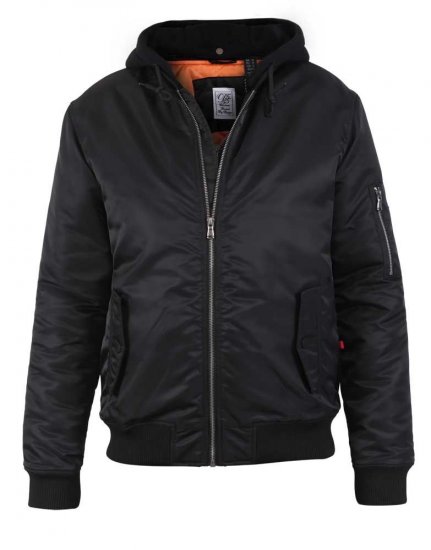 D555 Poppleford Bomber Jacket With Detachable Fleece Hood - Bundy - Bundy Nadmerné Veľkosti 2XL-8XL