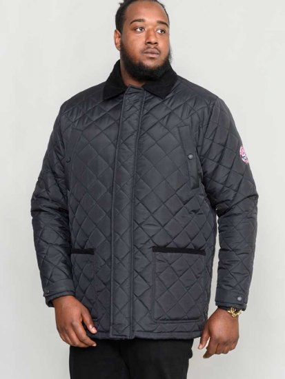 D555 Northcole Quilted Jacket Black - Bundy - Bundy Nadmerné Veľkosti 2XL-8XL