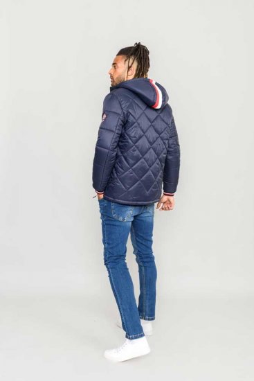 D555 Angus Diamond Quilted Puffer Jacket Navy - Bundy - Bundy Nadmerné Veľkosti 2XL-8XL