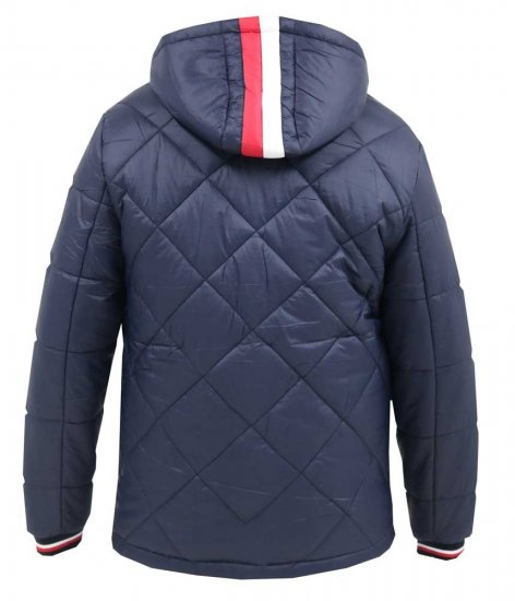 D555 Angus Diamond Quilted Puffer Jacket Navy - Bundy - Bundy Nadmerné Veľkosti 2XL-8XL
