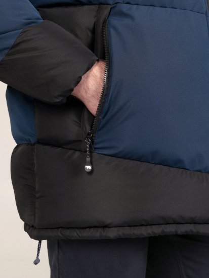 D555 Hank Ripstop Contrast Panelled Padded Hooded Jacket Námornícka modrá - Bundy - Bundy Nadmerné Veľkosti 2XL-8XL
