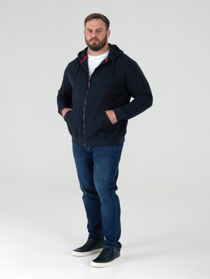 D555 Cantor Hoodie Navy - Mikiny & mikiny bez kapucne - Mikiny & Mikiny s Kapucňou 2XL-12XL