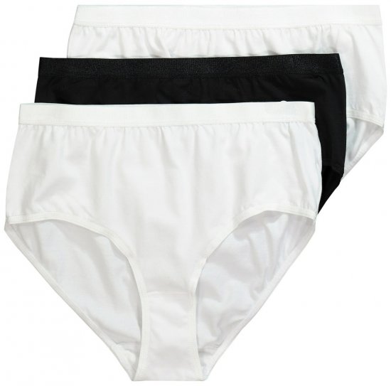 Ulla Popken 309783 Nohavičky 3 ks Biela - Nohavičky - 
