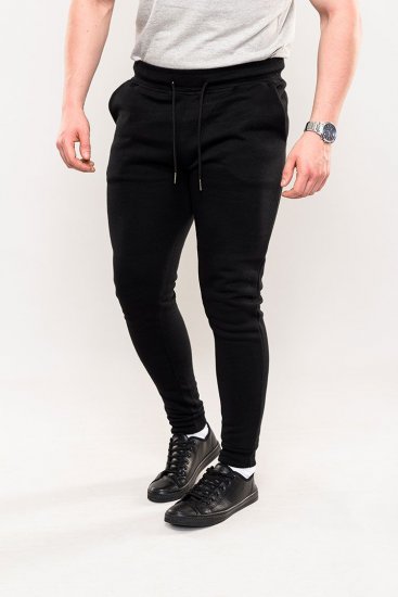 D555 Brandon Sweatpants with Tapered leg Black - Tepláky & teplákové kraťasy - Tepláky & Teplákové kraťasy - 2XL-12XL