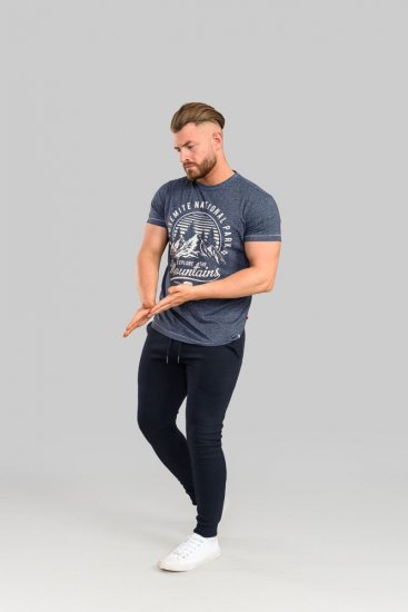 D555 Brandon Sweatpants with Tapered leg Navy - Tepláky & teplákové kraťasy - Tepláky & Teplákové kraťasy - 2XL-12XL