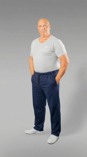 20 Nodi Grecale Stretch Fleece Cotton Sports Pants with Enzyme and Soft Touch Treatment Navy - Tepláky & teplákové kraťasy - Tepláky & Teplákové kraťasy - 2XL-12XL