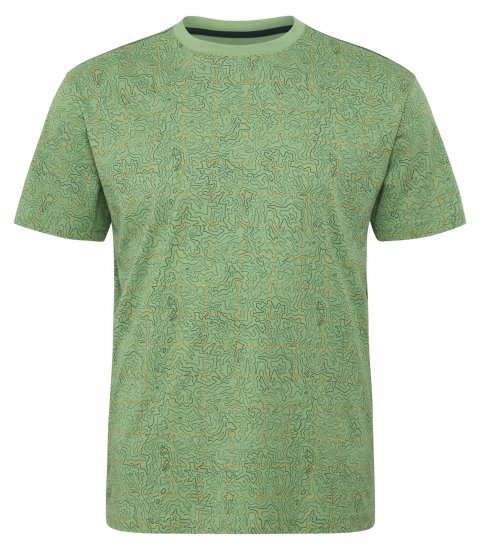 North Latitude Allover Printed Tričko Stredne Zelená - Tričká - Nadrozmerné tričká - 2XL-14XL