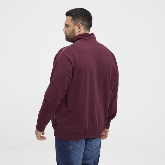 North Latitude Half Zip Mikina Vínová - Mikiny & mikiny bez kapucne - Mikiny & Mikiny s Kapucňou 2XL-12XL