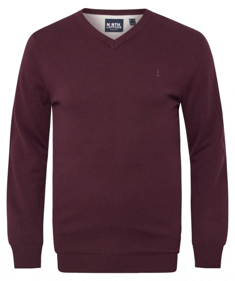 North Latitude 53133 V-Neck Knit Červená - Mikiny & mikiny bez kapucne - Mikiny & Mikiny s Kapucňou 2XL-12XL