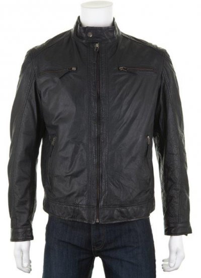 Woodland Biker Leather jacket Black - Bundy - Bundy Nadmerné Veľkosti 2XL-8XL