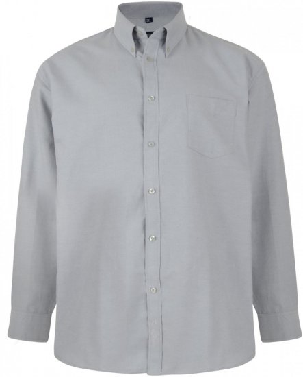 Kam Oxford shirt Long Sleeve Grey - Košele - Košele 2XL-10XL