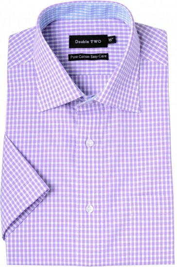 Double TWO Formal Shirt Purple - Košele - Košele 2XL-10XL