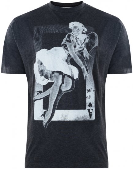 Kam Jeans 568 T-shirt Charcoal - Tričká - Nadrozmerné tričká - 2XL-14XL