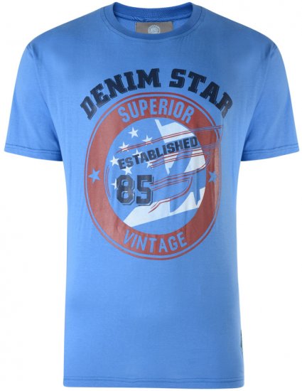 Kam Jeans Star 2-pack T-shirt Navy/Denim - Tričká - Nadrozmerné tričká - 2XL-14XL