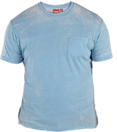 D555 Mavi T-shirt Blue with Pocket - Tričká - Nadrozmerné tričká - 2XL-14XL