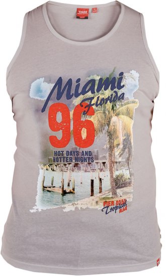 D555 Addison Vest Grey Melange - Tričká - Nadrozmerné tričká - 2XL-14XL