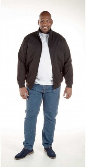 D555 Windsor Cotton Harrington Jacket Navy - Bundy - Bundy Nadmerné Veľkosti 2XL-8XL