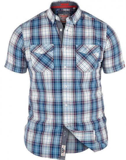 D555 Everett Twin Pocket Short Sleeve Shirt - Košele - Košele 2XL-10XL