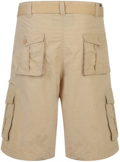 Kam Jeans Belted Cargo Shorts Stone - Šortky - Šortky W40-W60