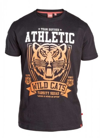D555 STACY "Wild Cats" T-Shirt Black - Tričká - Nadrozmerné tričká - 2XL-14XL