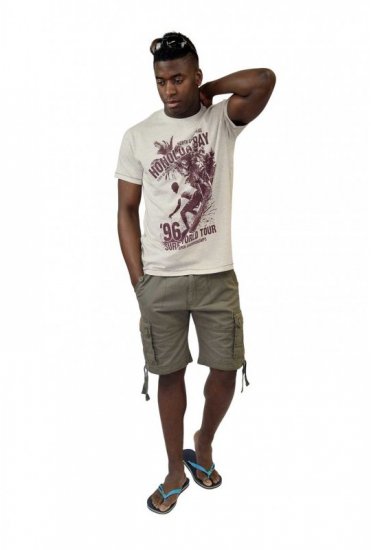 D555 CLAYTON Honolua Bay T-shirt White Marl - Tričká - Nadrozmerné tričká - 2XL-14XL