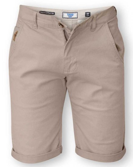 D555 COLTEN Stretch Cotton Chino Short Beige - Šortky - Šortky W40-W60