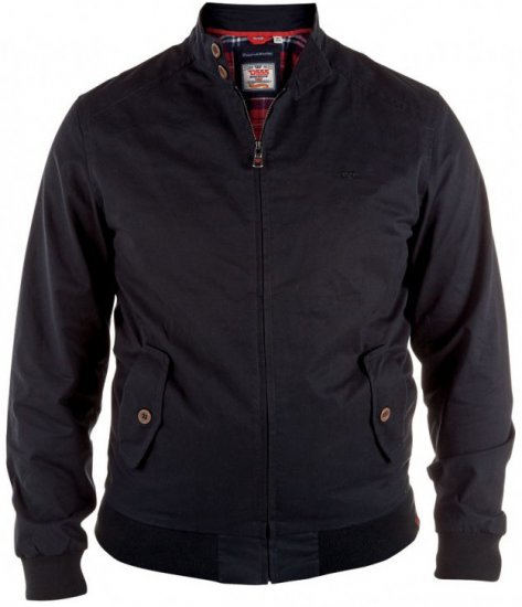 D555 Windsor Cotton Harrington Jacket Navy - Bundy - Bundy Nadmerné Veľkosti 2XL-8XL