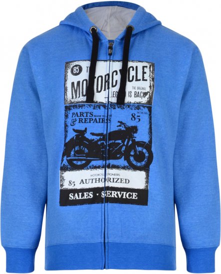 Kam Jeans 790 Motorcycle Hoodie - Mikiny & mikiny bez kapucne - Mikiny & Mikiny s Kapucňou 2XL-12XL