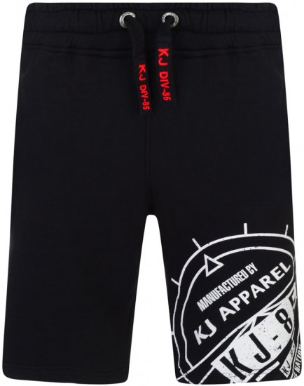 Kam Jeans 302 Fashion Sweat Shorts Black - Tepláky & Teplákové kraťasy - Tepláky & Teplákové kraťasy - 2XL-12XL