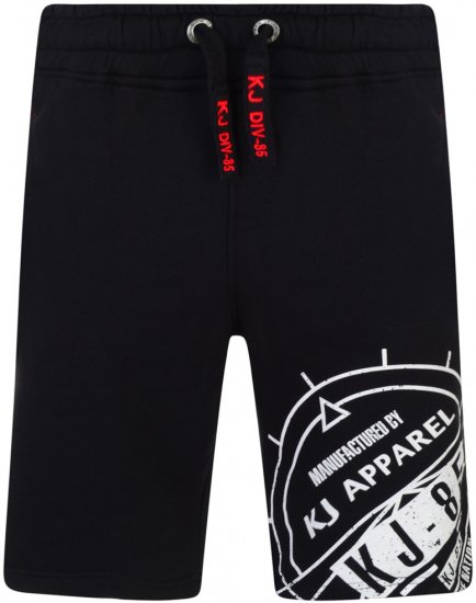 Kam Jeans 302 Fashion Sweat Shorts Black - Tepláky & teplákové kraťasy - Tepláky & Teplákové kraťasy - 2XL-12XL