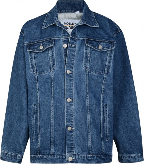 Motley Denim Denim Jacket Blue - Bundy - Bundy Nadmerné Veľkosti 2XL-8XL